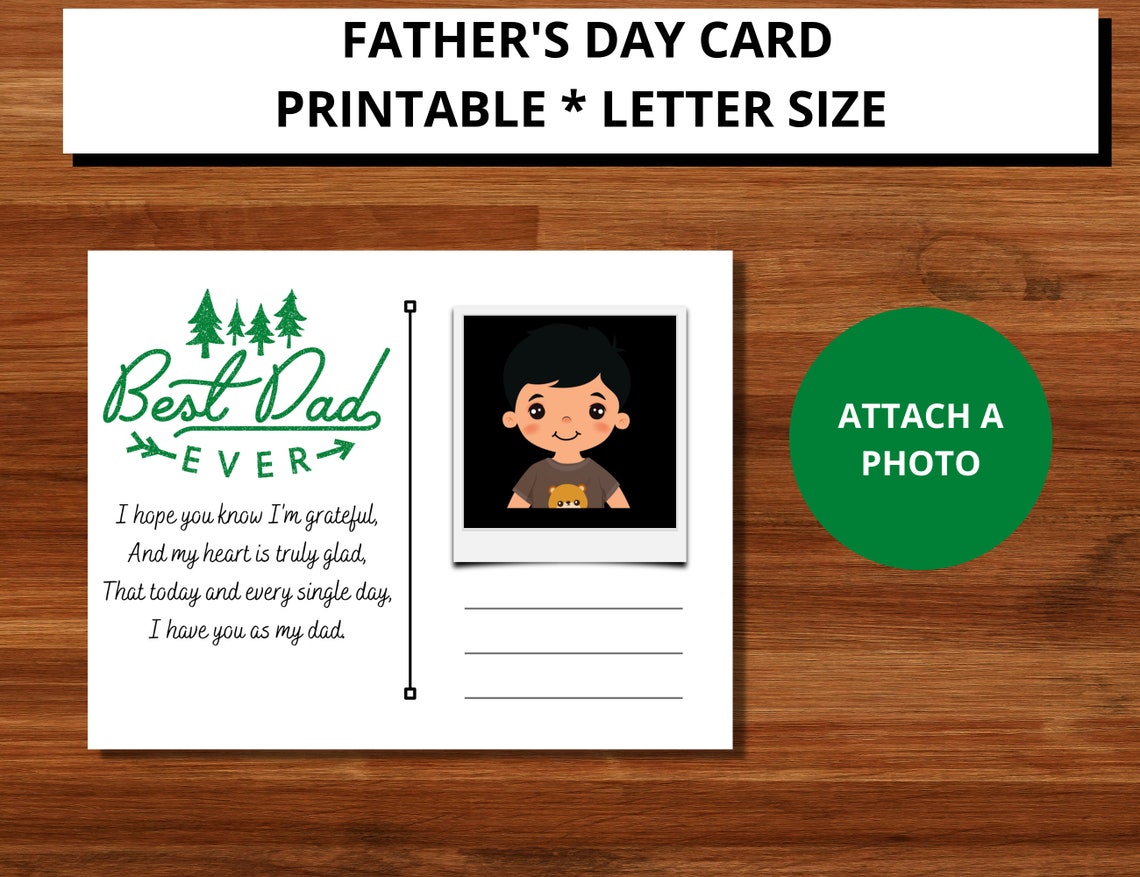 Father's Day Printable Card - Etsy