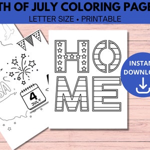 4th of July kids coloring pages printable