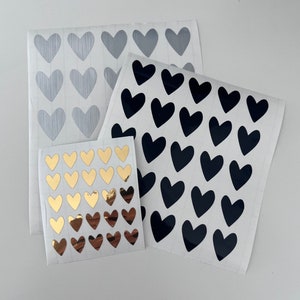 Heart stickers, stickers, vinyl stickers, sticker sheets