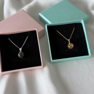 Pet hair necklace, ball pendant with pet hair/ashes, keepsake