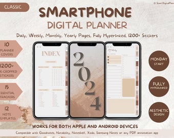 Digital Phone Planner Digital Pocket Planner iPhone Digital Planner Android Digital Phone Planner Minimalist Phone Digital Planner