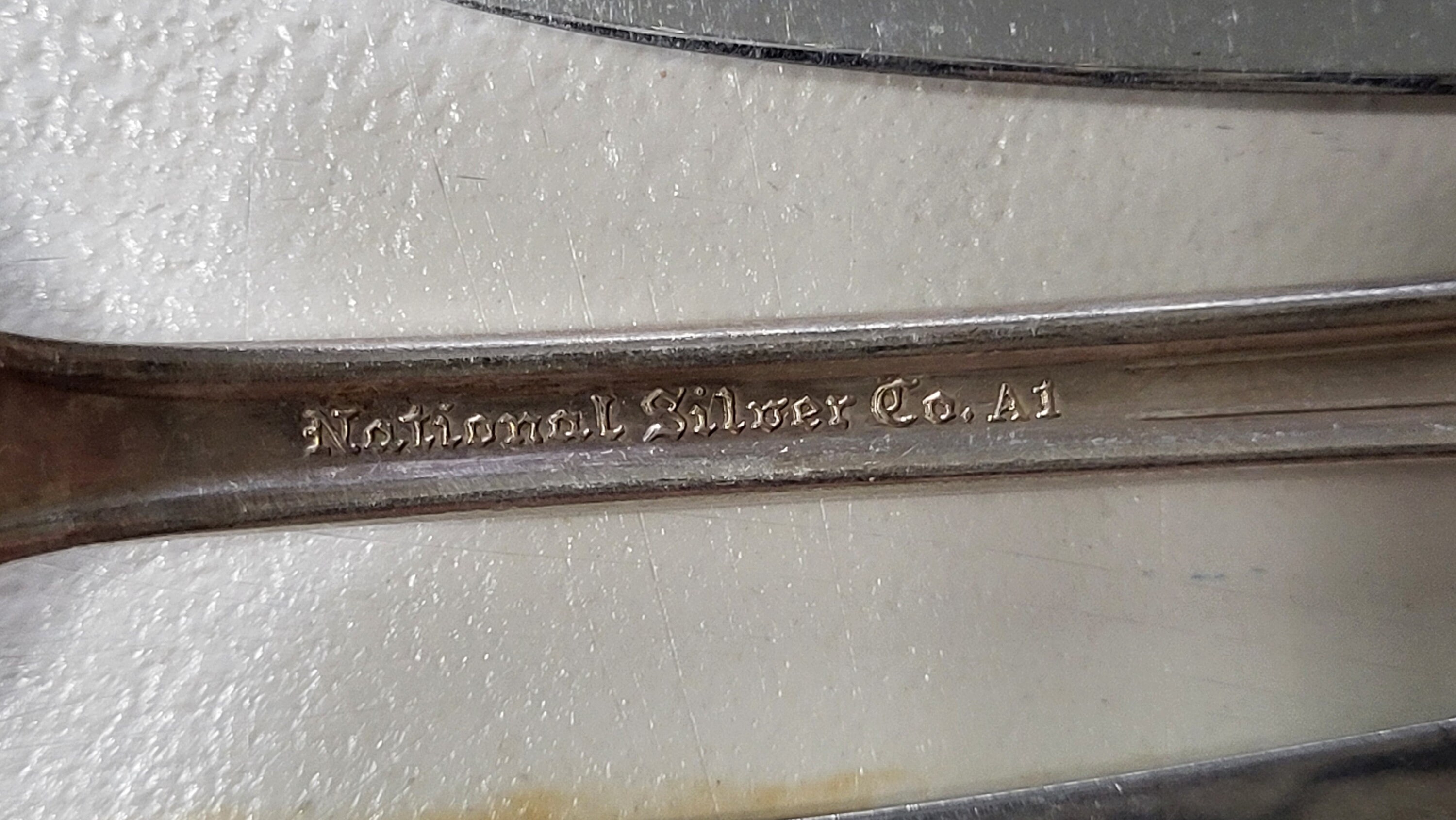 Vintage Flatware Set National Silver Co. A1, 1930's Rose and Leaf