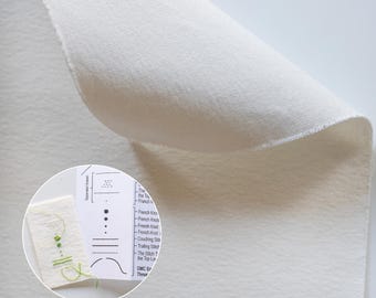 Embroidery Cotton Fabric ~9.2"x13” for Hand Embroidery, Stitch Sampler