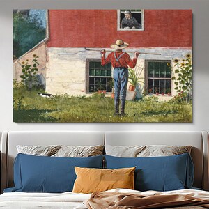 In the Garden (1874) by Winslow Homer Wall Art, Reproduction Canvas Art, Winslow Homer Poster, Modern Home Decor, Winslow Homer Painting