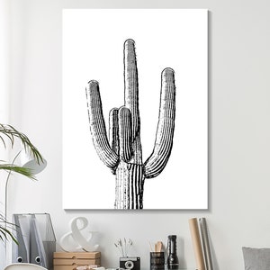 Wüste Majesty Kaktus Poster, botanische Leinwand, Saguaro Kaktus Kunst, Wüste Kunstwerk, Boho moderne Wand-Dekor, Geschenk für Zuhause, Wohnzimmer Kunst