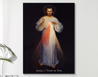 Divine Mercy Painting Canvas: Eugeniusz Kazimirowski Art Reproduction