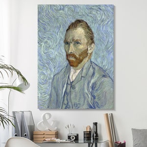 Vincent van Gogh&#39;s Self-Portrait Painting Wall Art, Reproduction Art, Modern Home Decor, Eclectic Canvas, Famous Canvas Print, Gift For Home