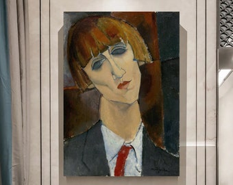 Modigliani Madame Kisling Portrait: Vintage Art Reproduction Canvas