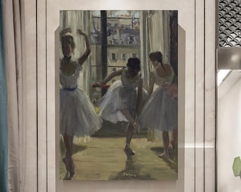 Impressão em tela da bailarina Degas: arte de parede de dança vintage