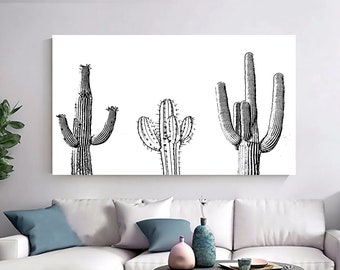 Saguaro Cactus Canvas Print | Desert Botanical Wall Art - Etsy UK
