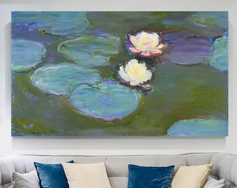 Monet Water Lilies Canvas Print: Modern Fine Art Reproduction