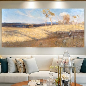 Arthur Streeton - Golden Summer, Eaglemont Wall Art, Reproduction Art, Famous Modern Painting, Gift for Home, Landscape Canvas Print