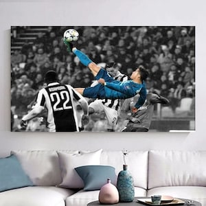 Arte mural de Cristiano Ronaldo, lienzo de Cristiano Ronaldo, impresiones de Cristiano Ronaldo, póster de Cristiano Ronaldo, lienzo de fútbol, regalo para hombres, CR7