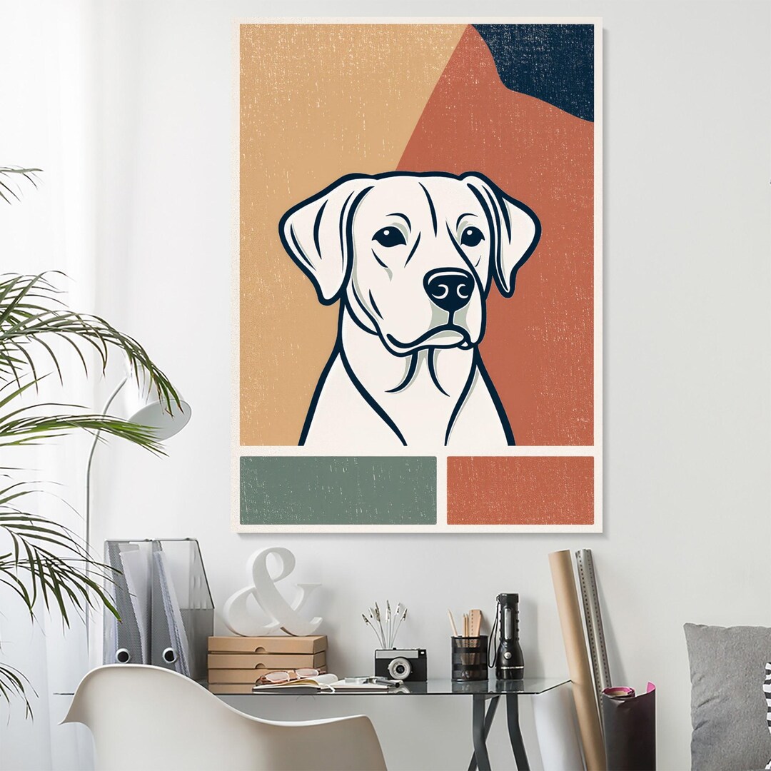Personalized Dog Portrait Art: Custom Pet Canvas Print - Etsy