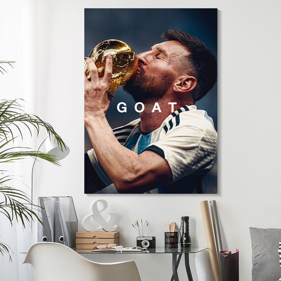 リオネル・メッシ キャンバス：サッカーレジェンドアート