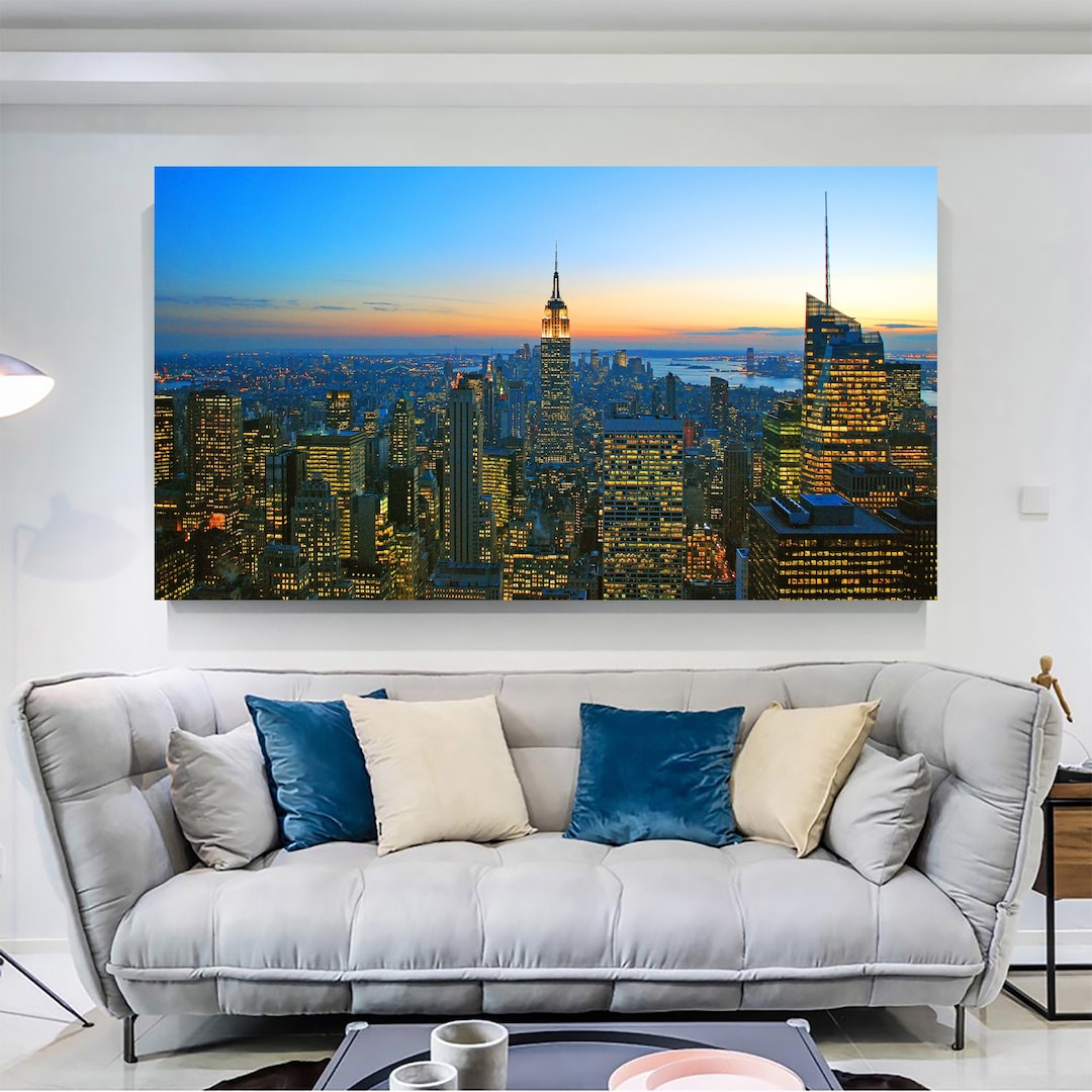 New York City Skyline Canvas Print: Modern Urban Wall Art - Etsy