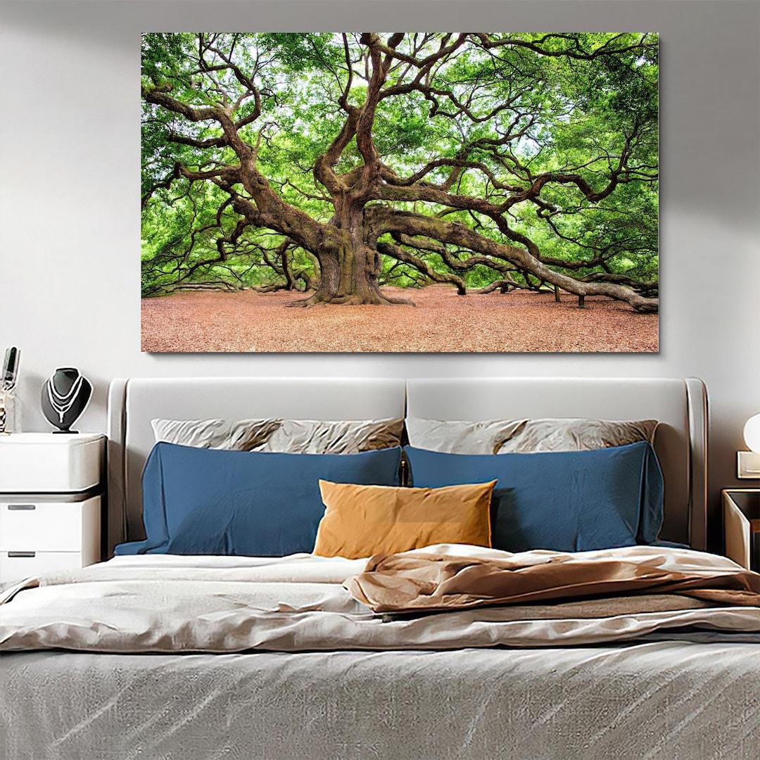 Oak Tree Canvas Print: Forest Landscape Wall Art - Etsy