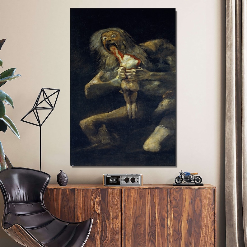 Goya's Saturn Devouring His Son Canvas Print: Framed Fine Art ...