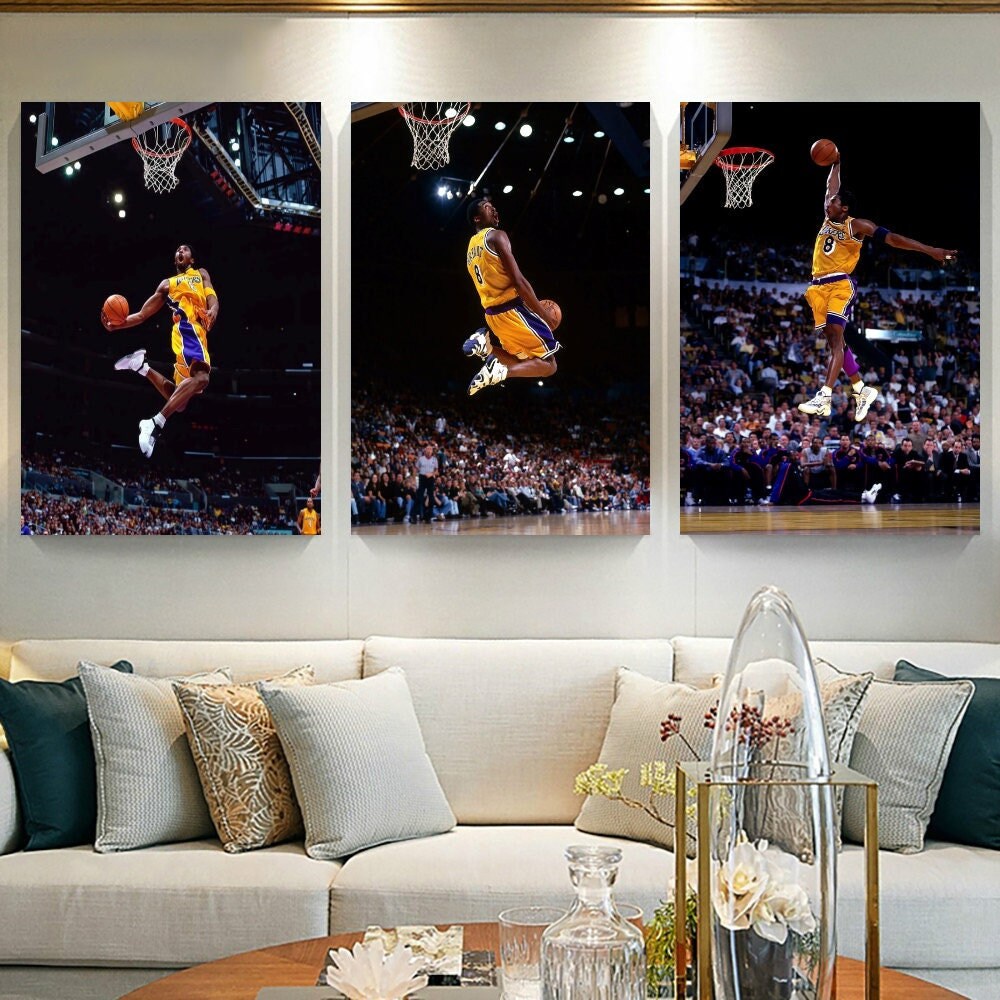 Hotsell Wall Art Kobe Bryant Basketball Star Portrait Painting Printed On Canvas Art Print Posters for Living Room Home Decor 18W x 24H 