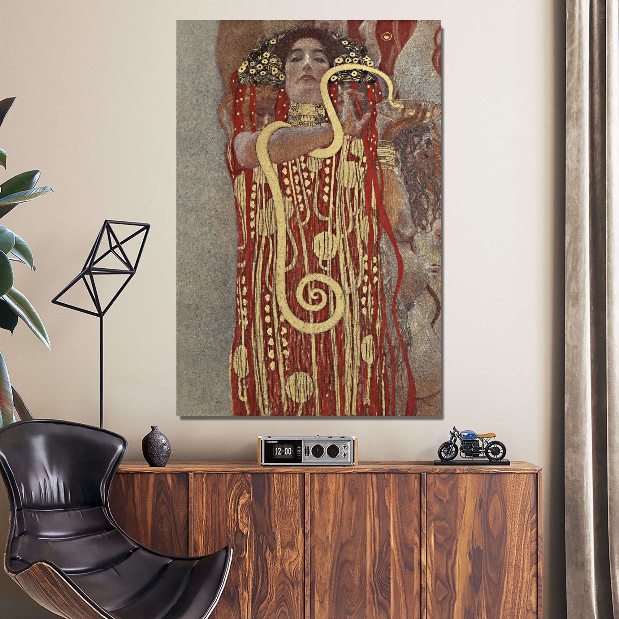 Gustav Klimt Hygieia Art Print: Goddess With Snake Mythology