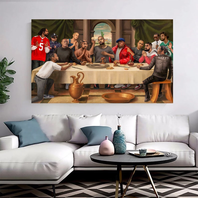 Last Supper Rappers Poster Hiphop Canvas Rap Fan Gift Rap Etsy
