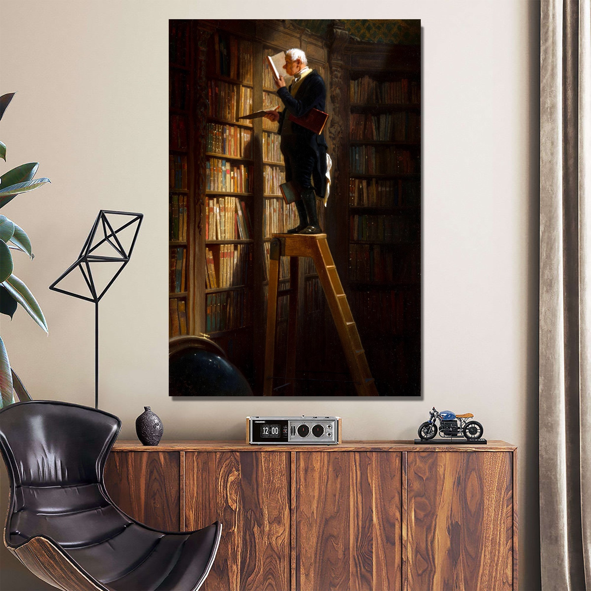 Carl Spitzweg's "the Bookworm" Canvas Art Print: Library Wall Decor - Etsy