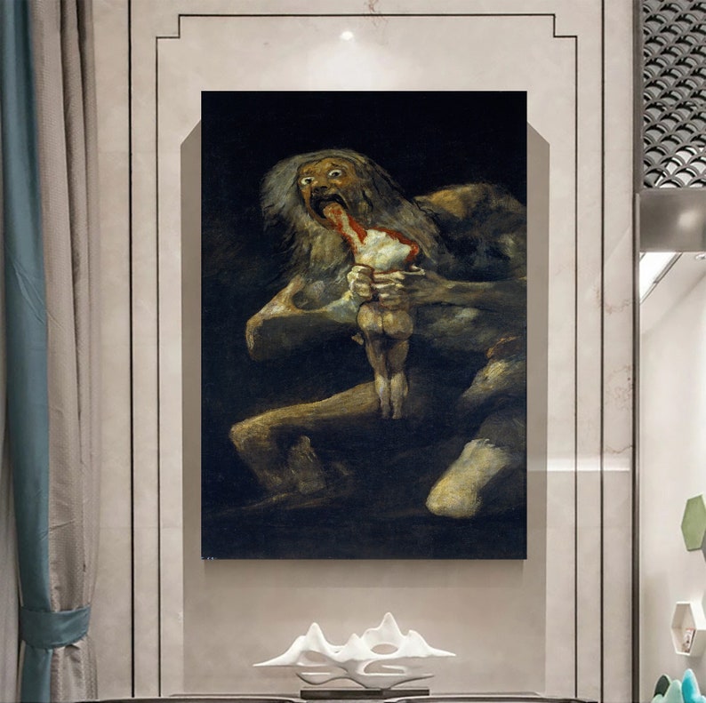 Goya Saturn Verschlingt Seinen Sohn Francisco Goyas Saturn verschlingt seinen Sohn Wanddekor
