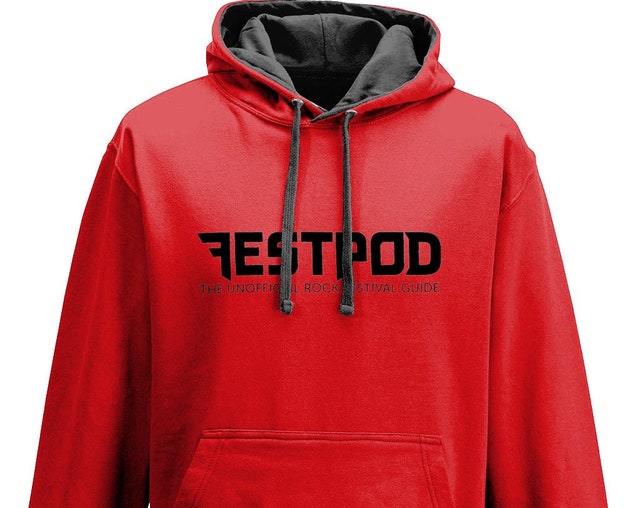 AWDis Varsity Hoodie Festpod black print