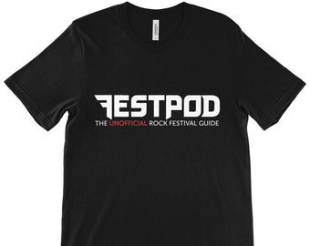 Bella Canvas Unisex Crew Neck T-Shirt Festpod White Logo