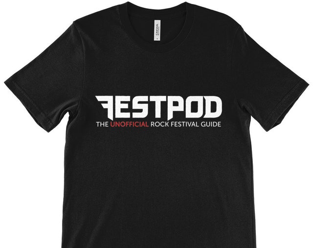 Bella Canvas Unisex Crew Neck T-Shirt Festpod White Logo