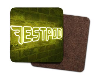 Neon Sign 4 Pack Hardboard Coasters