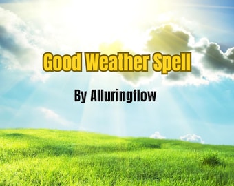 Spelling voor goed weer / Spellingvoorspelling voor weerswensen / Perfect weer voor bruiloft / Aangepaste spreuken / Geen regen