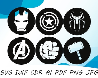 marvel wall stickers etsy