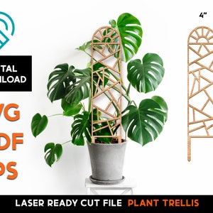Plant Trellis 1 Laser SVG Cut File - Glowforge Ready