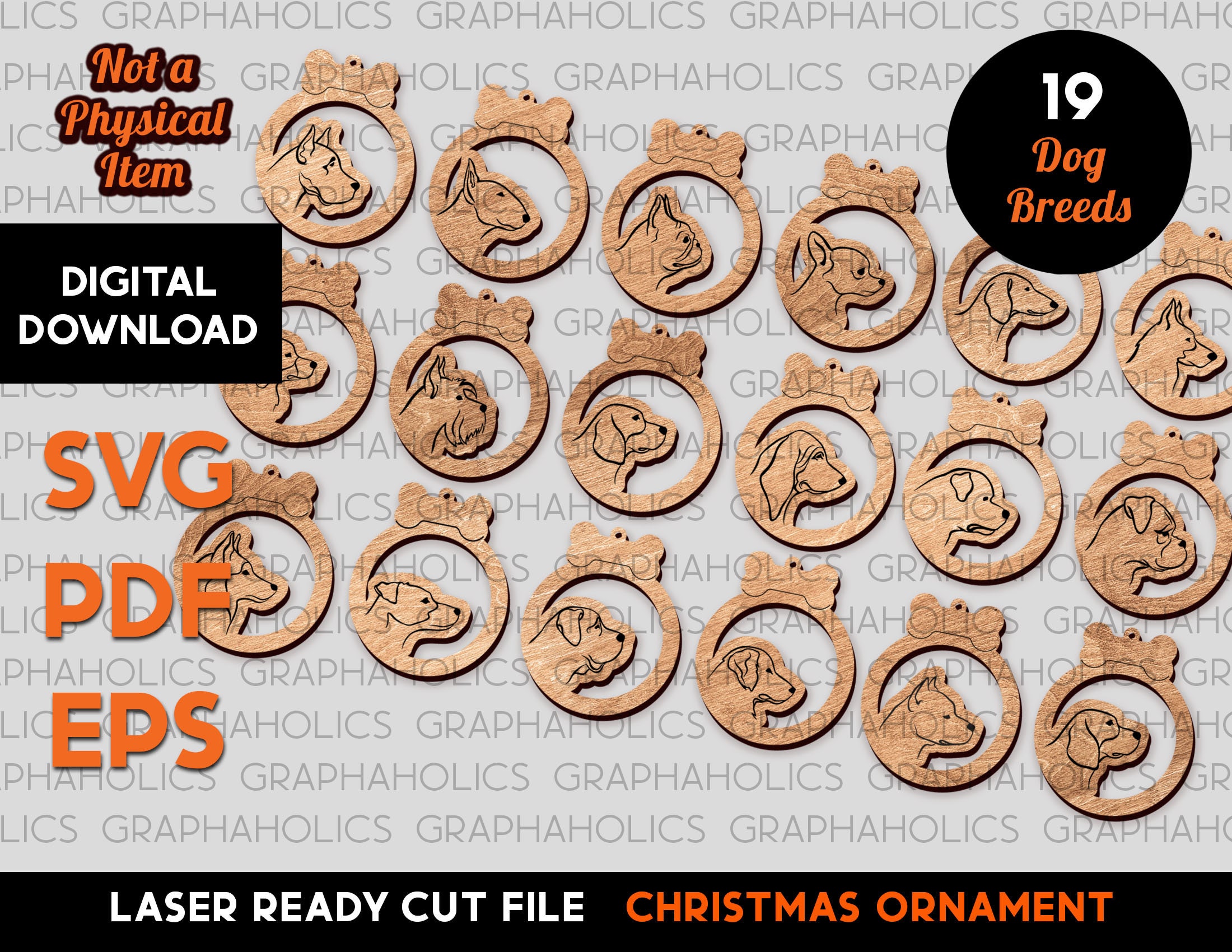 Dog Breed Ornament Bundle: Laser SVG Cut File (digital Download) - Etsy