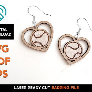 Softball Tag Earrings Softball Tag Earrings