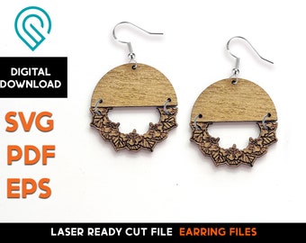 Feather Tribal  Earring Set - Laser Cut SVG File - Glowforge Ready - Jewelry Template - DIGITAL DOWNLOAD