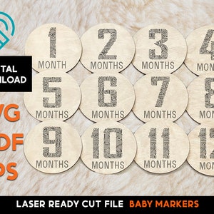 Marqueurs d'étapes bébé - fichier SVG découpé au laser - Glowforge Ready - Nerd, geek, circuit board, ingénieur - Mois, vacances et plus