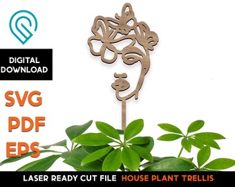 Butterfly Face Plant Trellis - lasergesneden SVG-bestand (digitale download)
