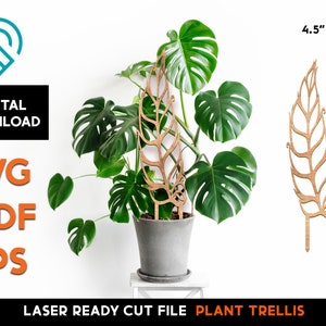 Plant Trellis 4 Laser SVG Cut File - Glowforge Ready
