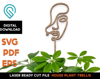 Face Plant Stake Trellis - lasergesneden SVG-bestand (digitale download)