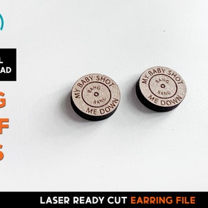 Bang Bang Kugel Ohrringe - Laser Cut SVG Datei - Glowforge Ready - Schmuck Vorlage -