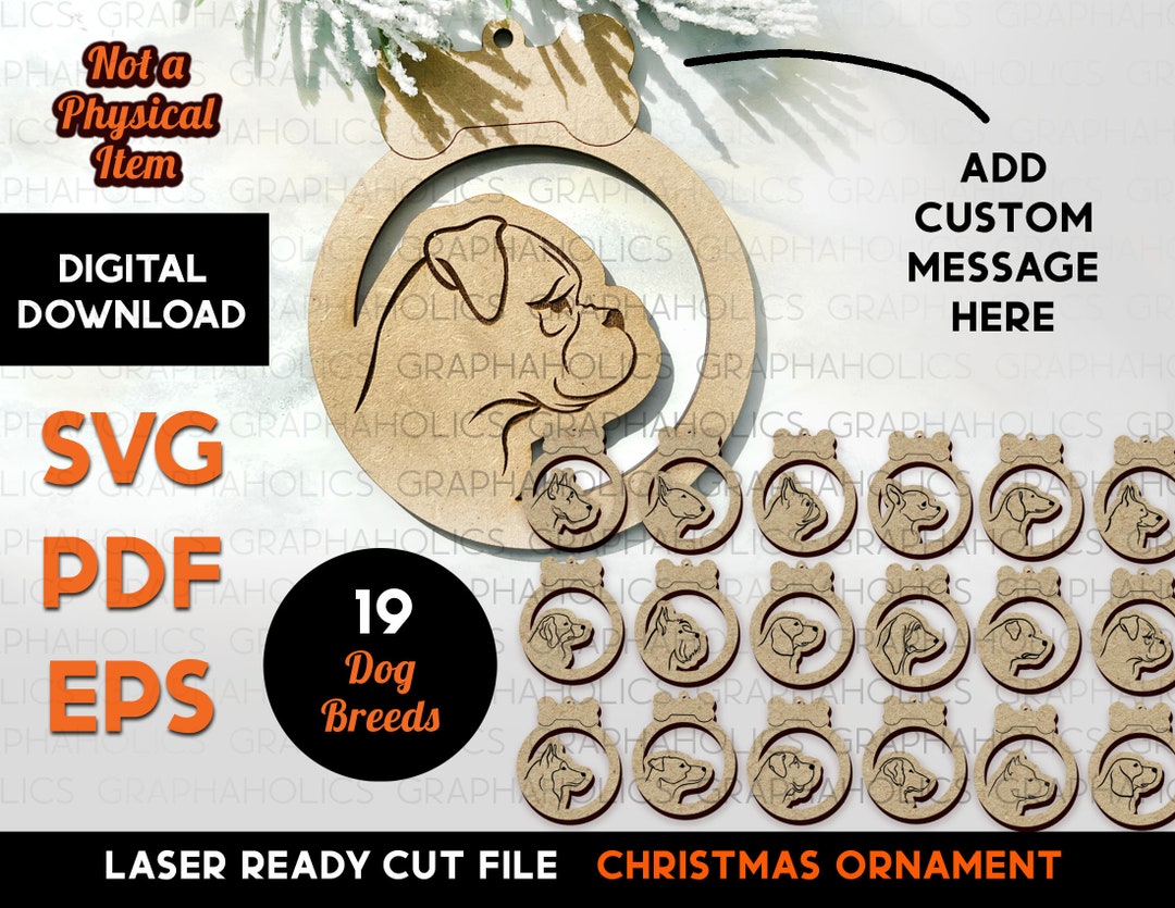Dog Breed Ornament Bundle: Laser SVG Cut File (digital Download) - Etsy