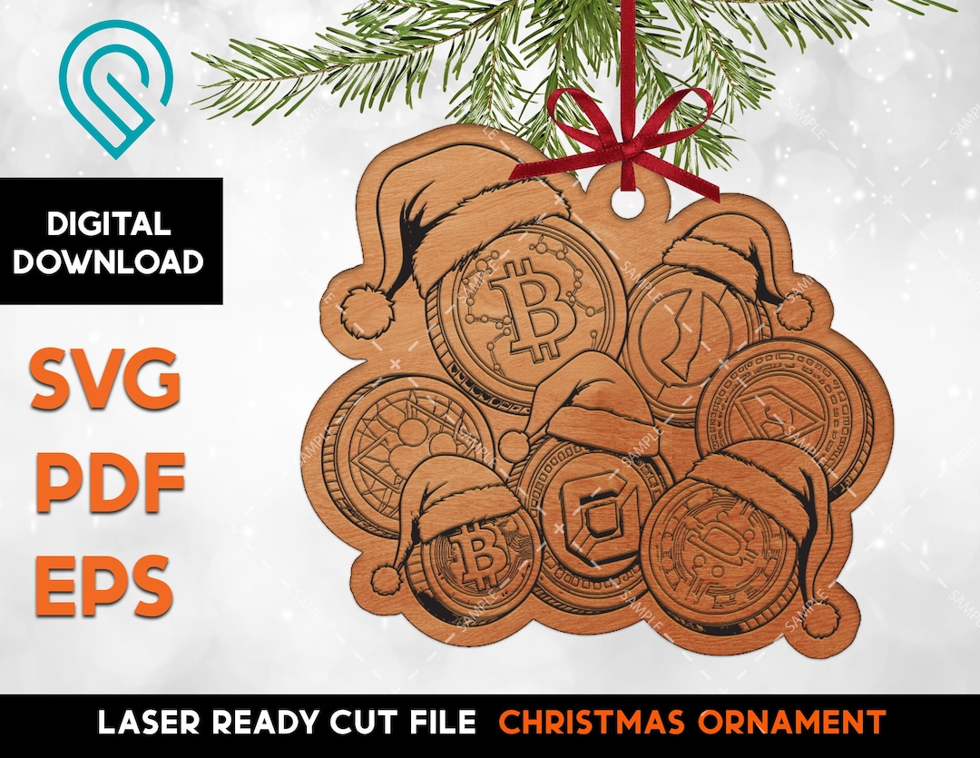 Crypto Santa Hat Christmas Ornament - Laser SVG Cut File (digital Download)  - Etsy UK