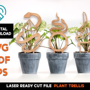 Plant Trellis 6 Laser SVG Cut File - Glowforge Ready
