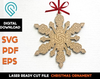 ChatGPT Snowflake Ornament SVG, 2026 AI Christmas Ornament, Tech Lover Gift, Laser Cut File, Digital Download