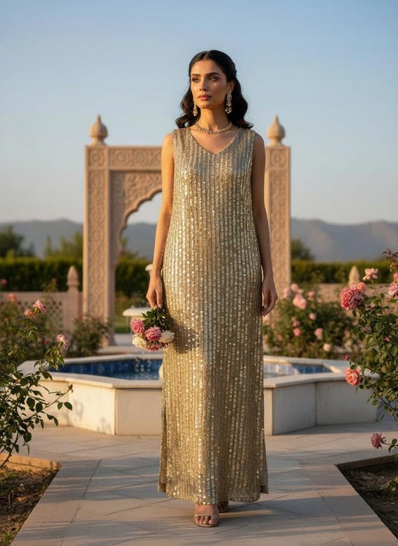 slim fit dress slacks + Beryll Julie Silk Maxi Dress main image 1