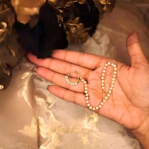 Bridal Pearl Nath: Clip-On Rhinestone Gold Nose Ring, Indian Wedding Jewelry