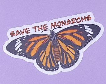 Monarch Butterfly | Save the Monarchs | Butterfly Sticker | Butterfly stickers | Monarch | Bumper Stickers | Stickers | Waterproof Sticker
