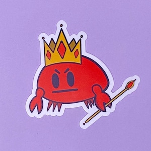 Crab | King Crab | Sticker | Stickers | Crab Sticker | Pun Stickers | Punny | Waterproof Sticker | Mirror Decal | Decal | Bumper Sticker
